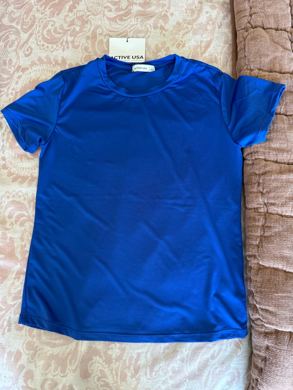Active USA Royal Blue Short Sleeve Performance Tee